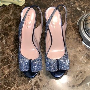 Kate Spade BLUE glitter Heels